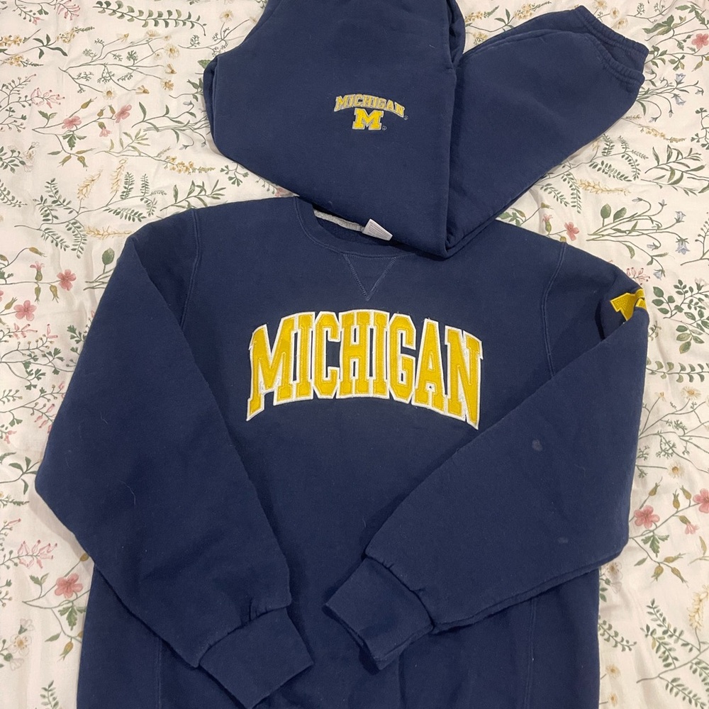 Russell Athletic Navy and Yellow Michigan Set
